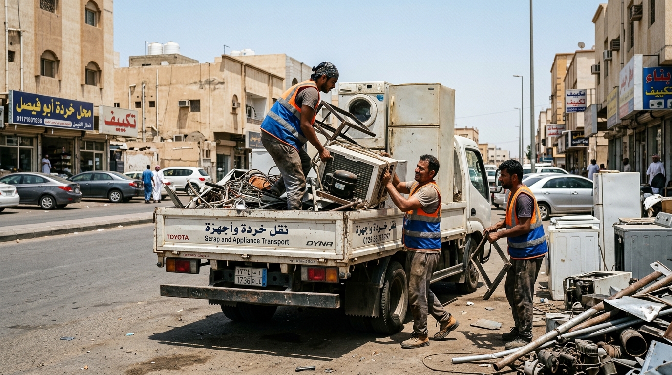 شراء سكراب جدة 05775771358 ودينا نقل مجانية لشراء الحديد والنحاس والمكيفات كاش فوري